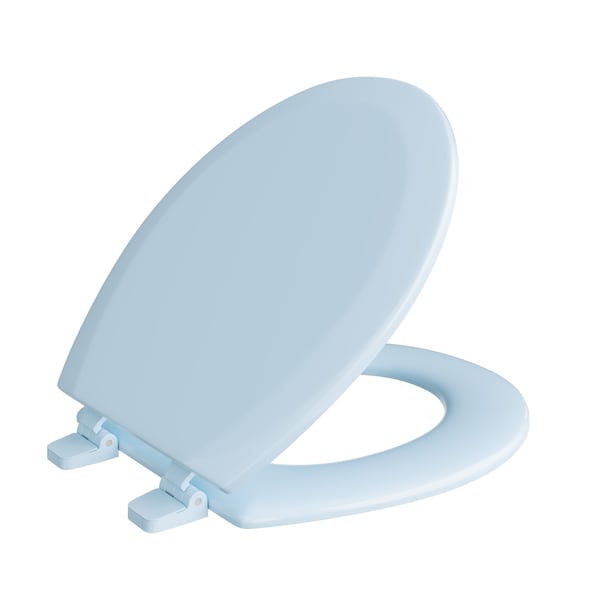 Jones Stephens Dresden Blue Deluxe Molded Wood Toilet Seat, Closed Front with Cover, Round, 3PK C3B4R240 - main
